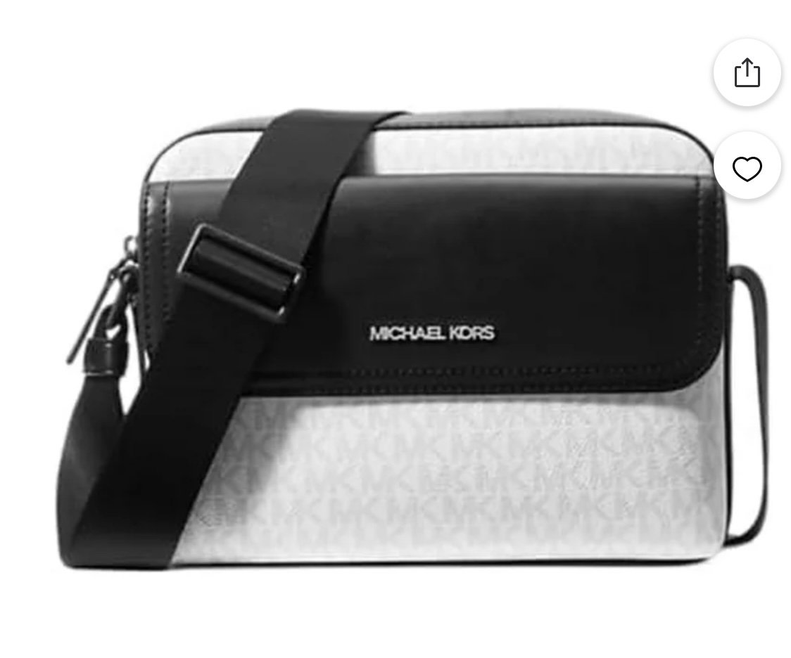 Michael Kors Cooper Medium Signature Logo Camera Bag - BRIGHT WHT - 37F4LCOM1B