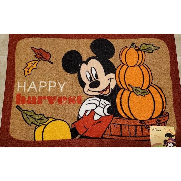 Disney Mickey Mouse Fall Happy Harvest Halloween Accent Rug 26 x 38 NWT