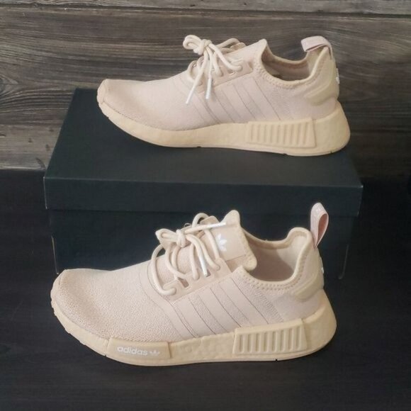 New Adidas NMD Light Peach Pink Sneakers Athletic