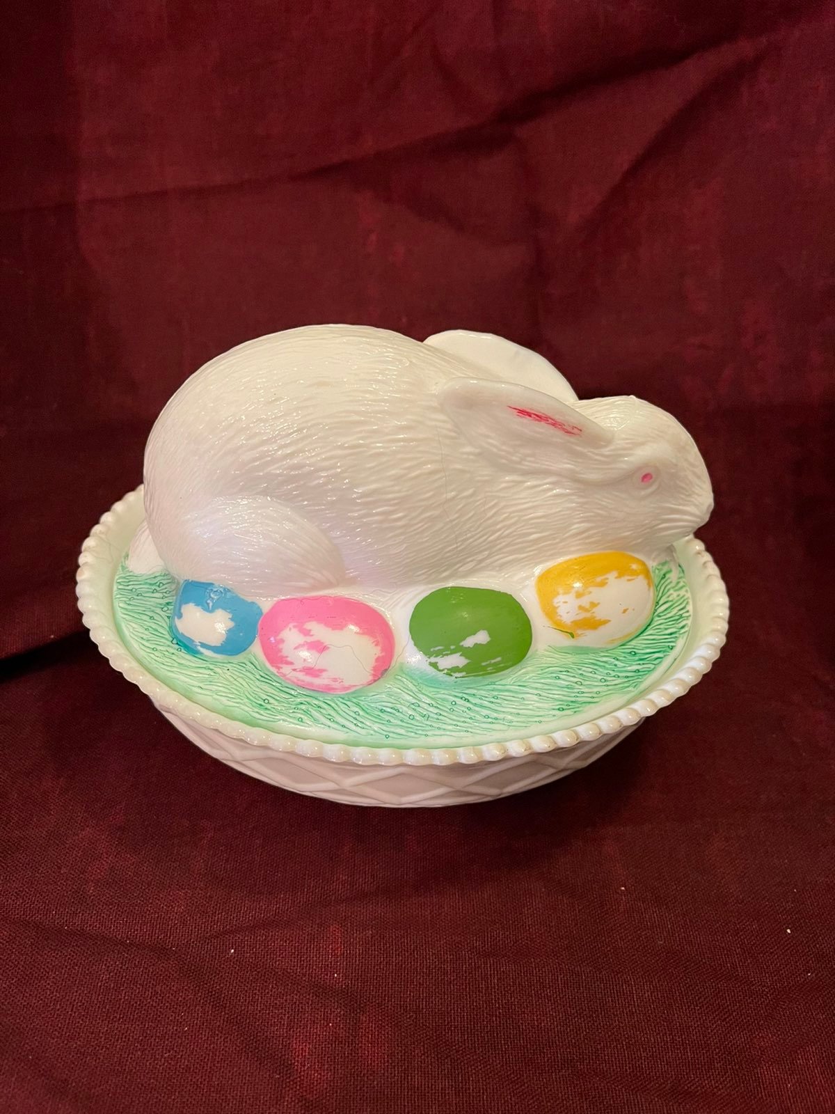 Fenton Bunny on Egg Dish