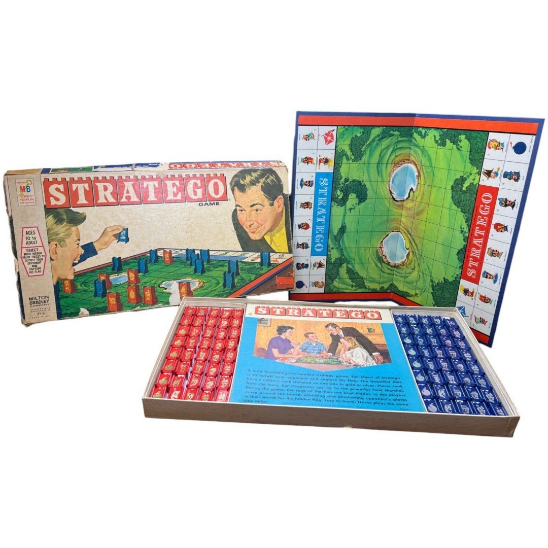 Vintage Stratego Board Game 1970 Milton Bradley 4916 War Strategy Games Complete