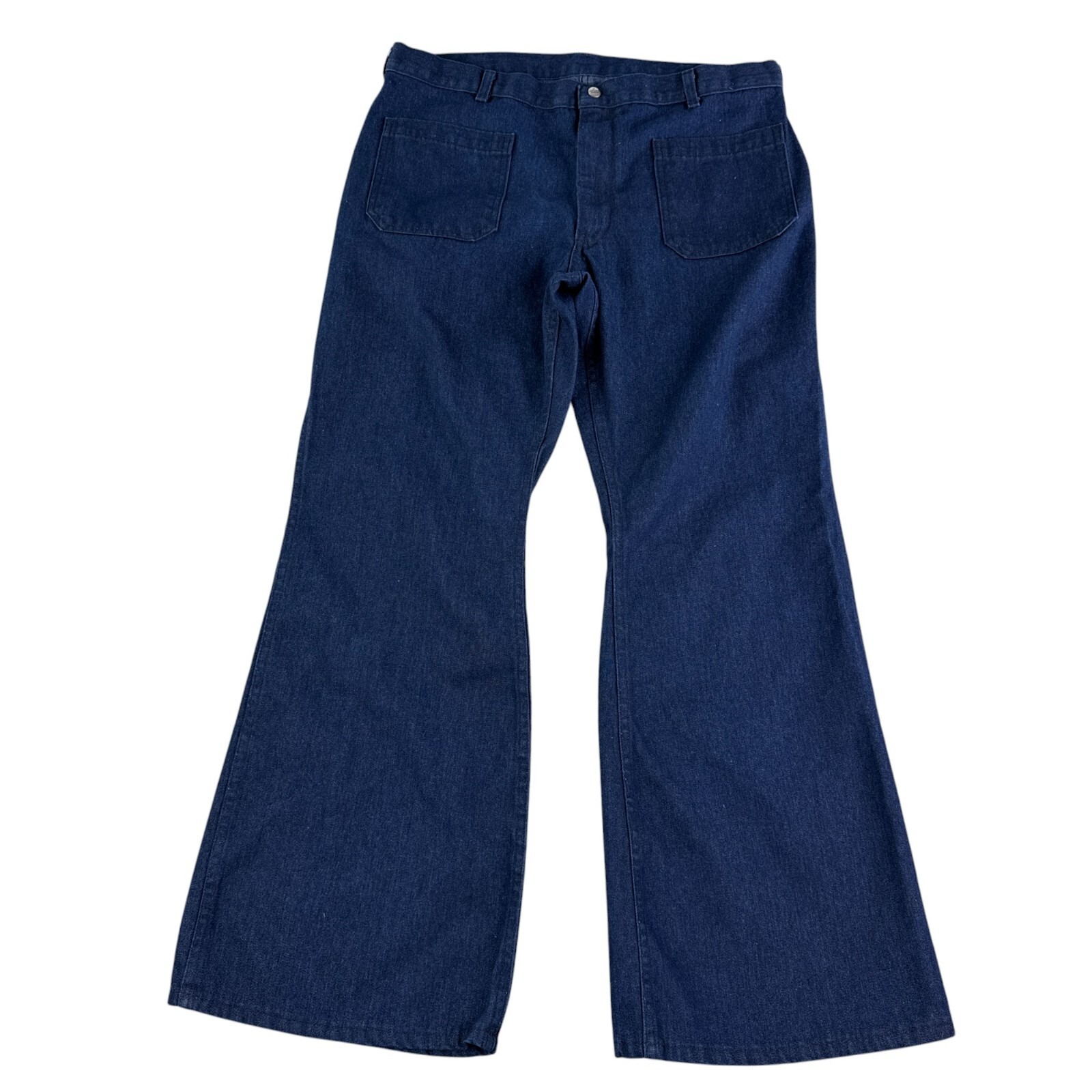 US NAVY Vintage Seafarer Jeans Mens Bell Bottoms Dungarees Denim 36x30