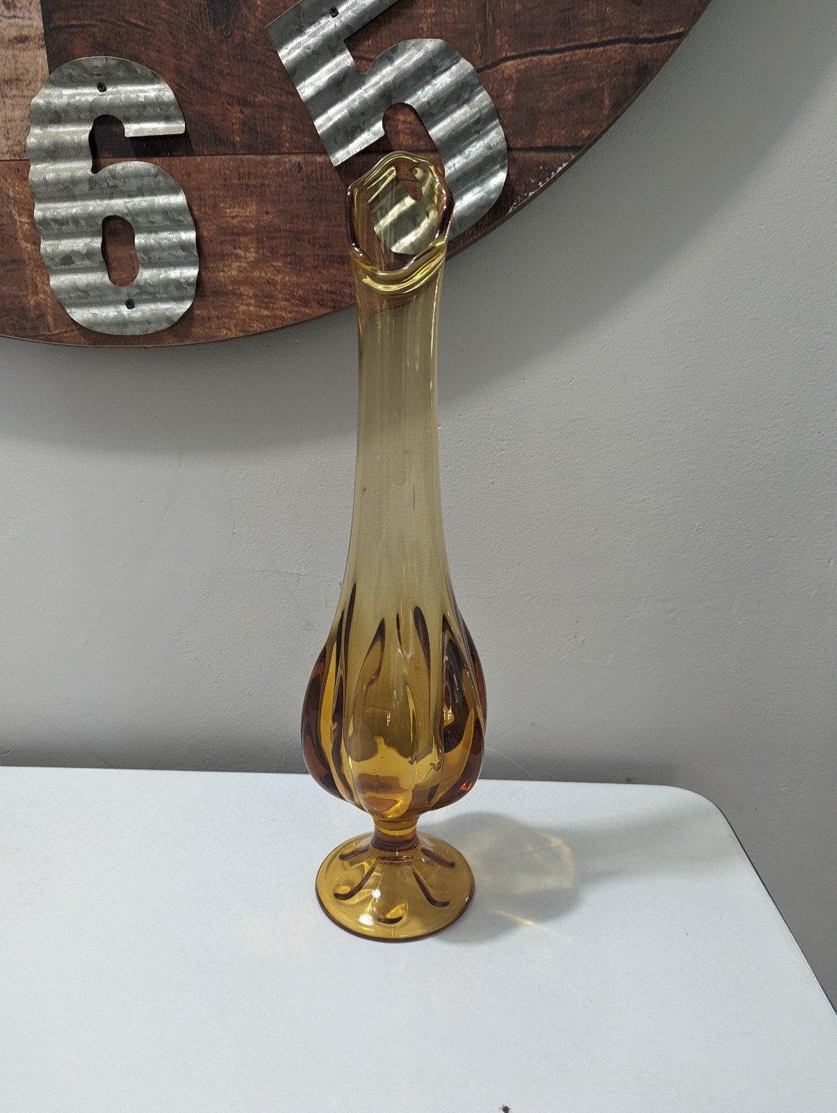 Viking 6 Petal Swung Glass Vase