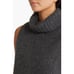 WAYF Shay Sleeveless Rib Cowl Neck Sweater Gray