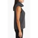 WAYF Shay Sleeveless Rib Cowl Neck Sweater Gray