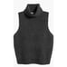 WAYF Shay Sleeveless Rib Cowl Neck Sweater Gray