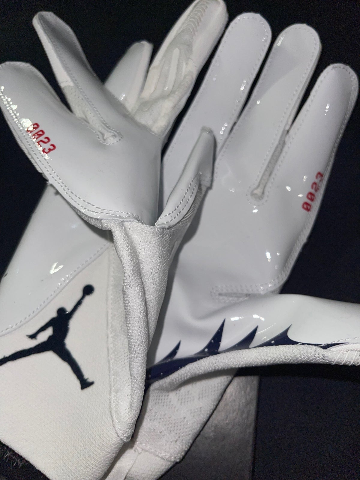Nike Jordan Vapor Knit Football Gloves DR0436 139 New England Patriots XL