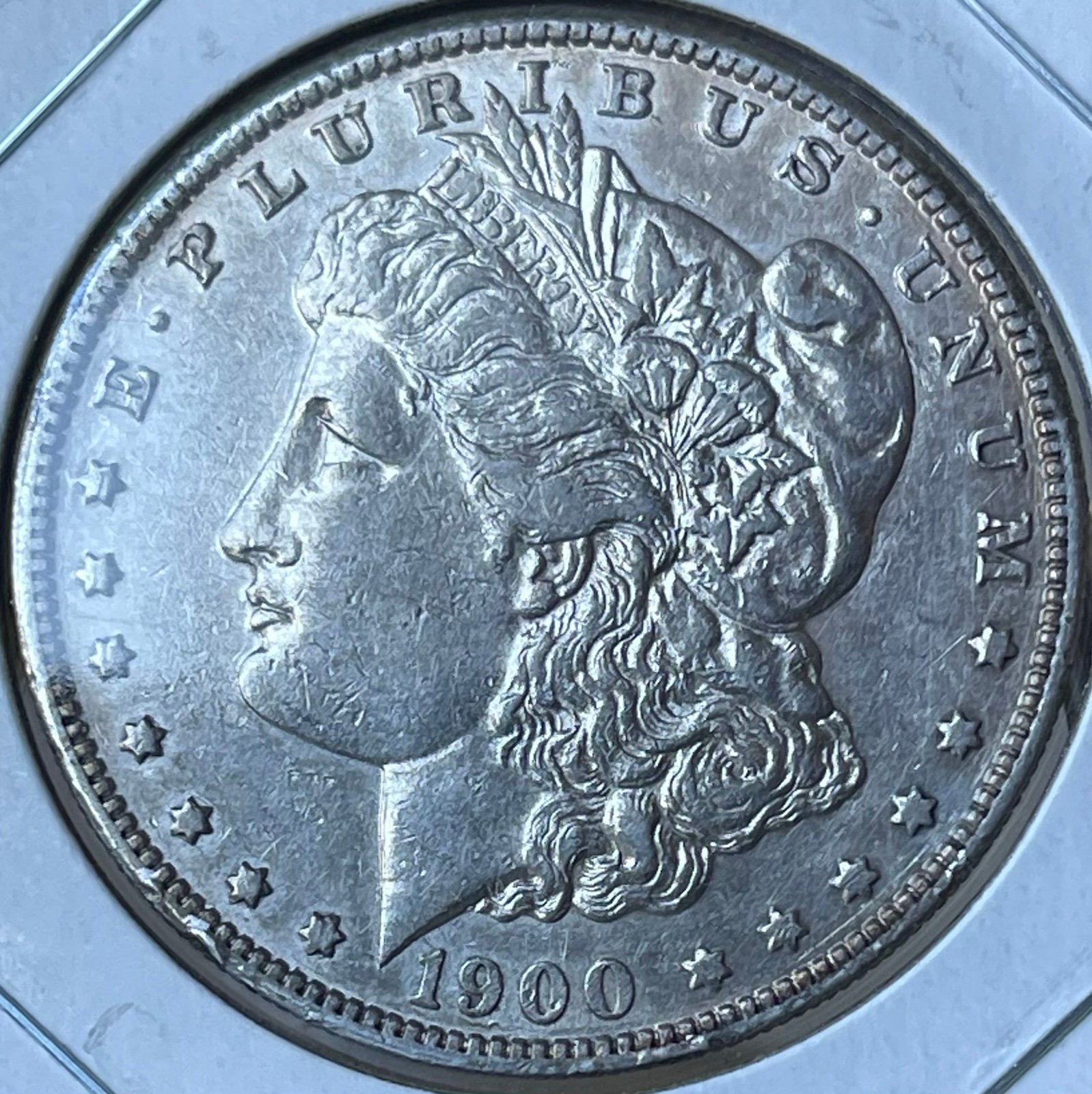 1900-S Morgan Silver Dollar ~ Scarce About Uncirculated AU50+ Condition