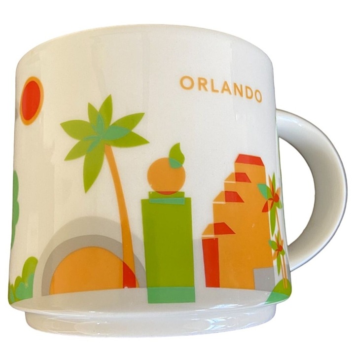 Starbucks Orlando 2015 You Are Here Collection 14 oz Coffee Tea Mug Cup