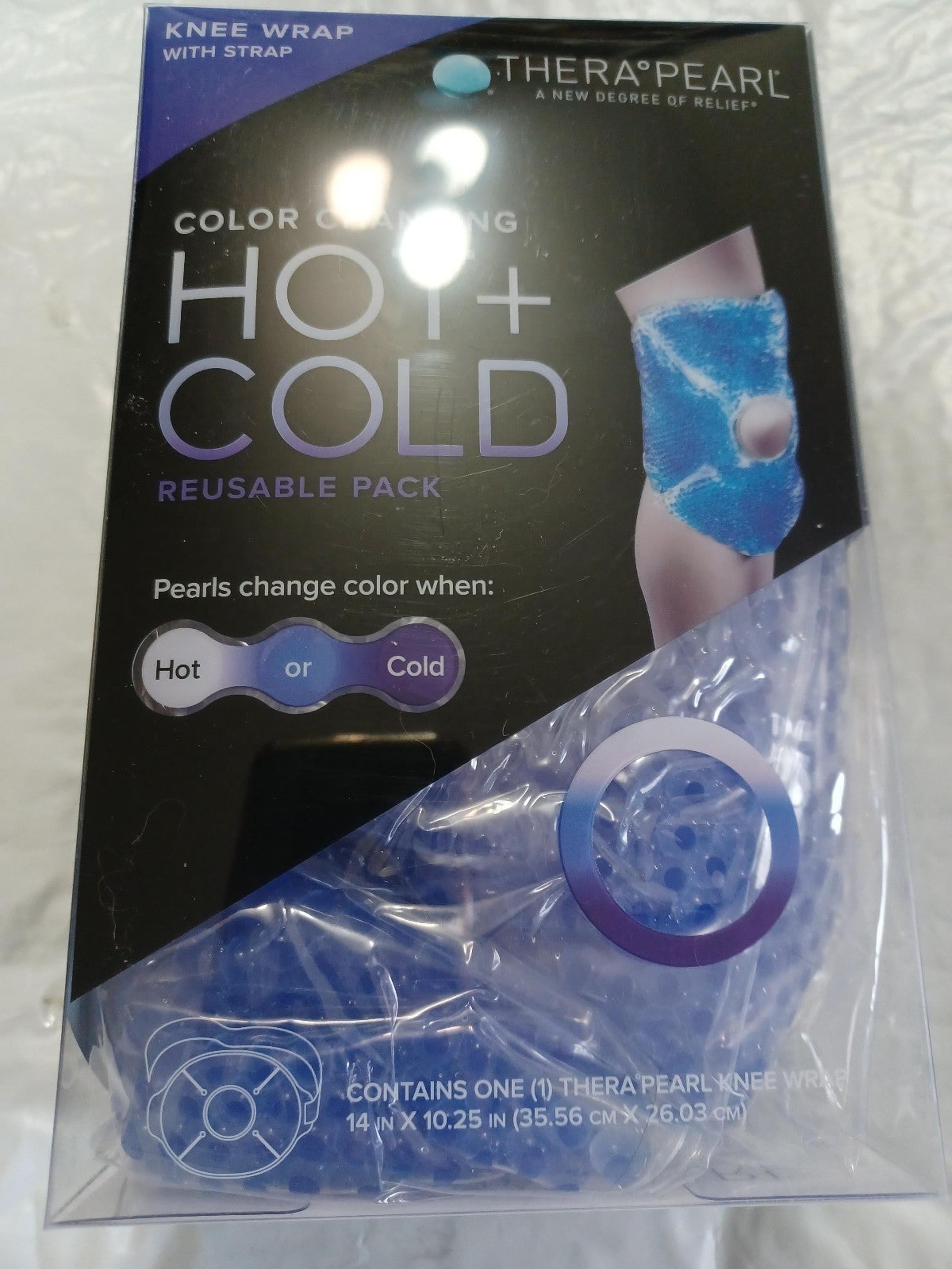 HOT/COLD KNEE PACK..COLOR CHANGING PEARLS.  INCLUDES STRAP