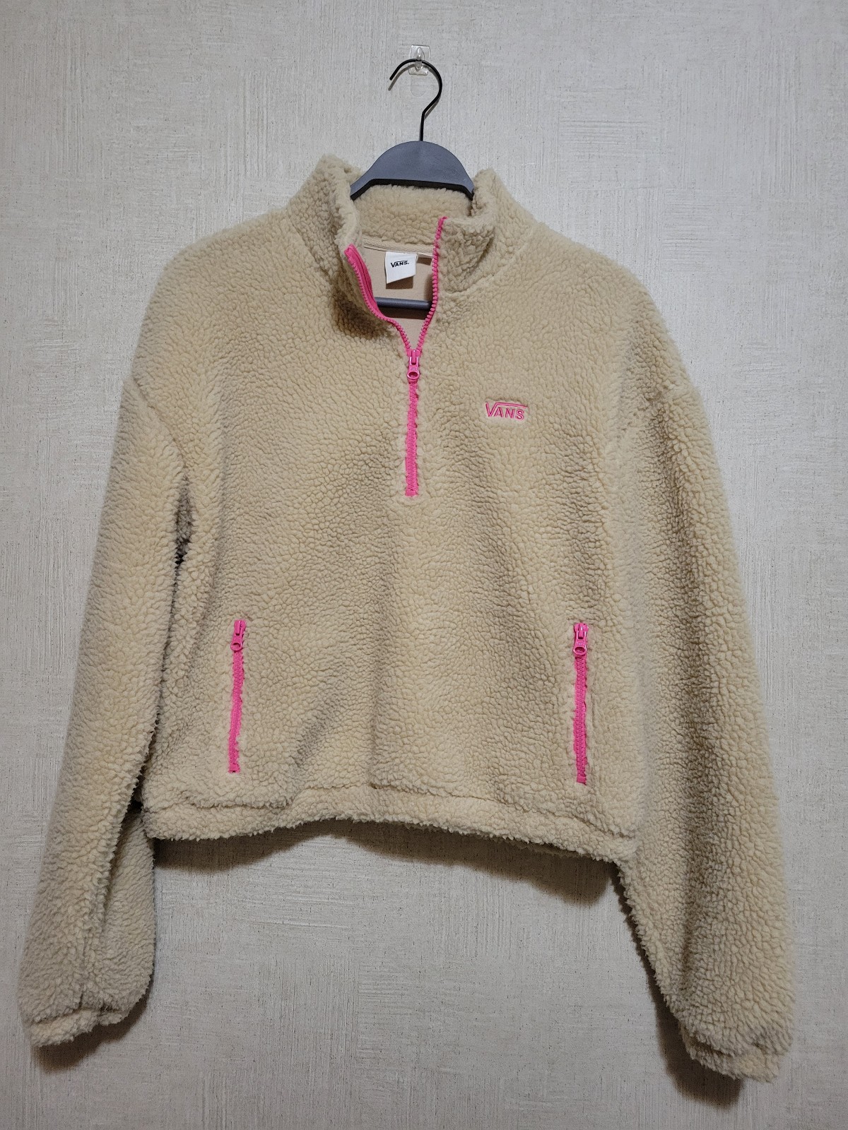 Womens Vans pullover sherpa quarter zip size small