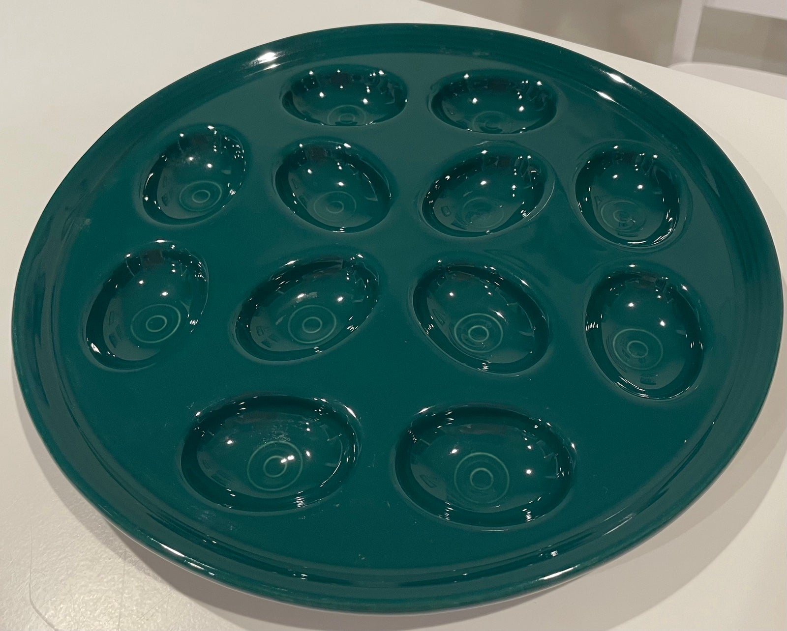 Fiestaware egg plate top