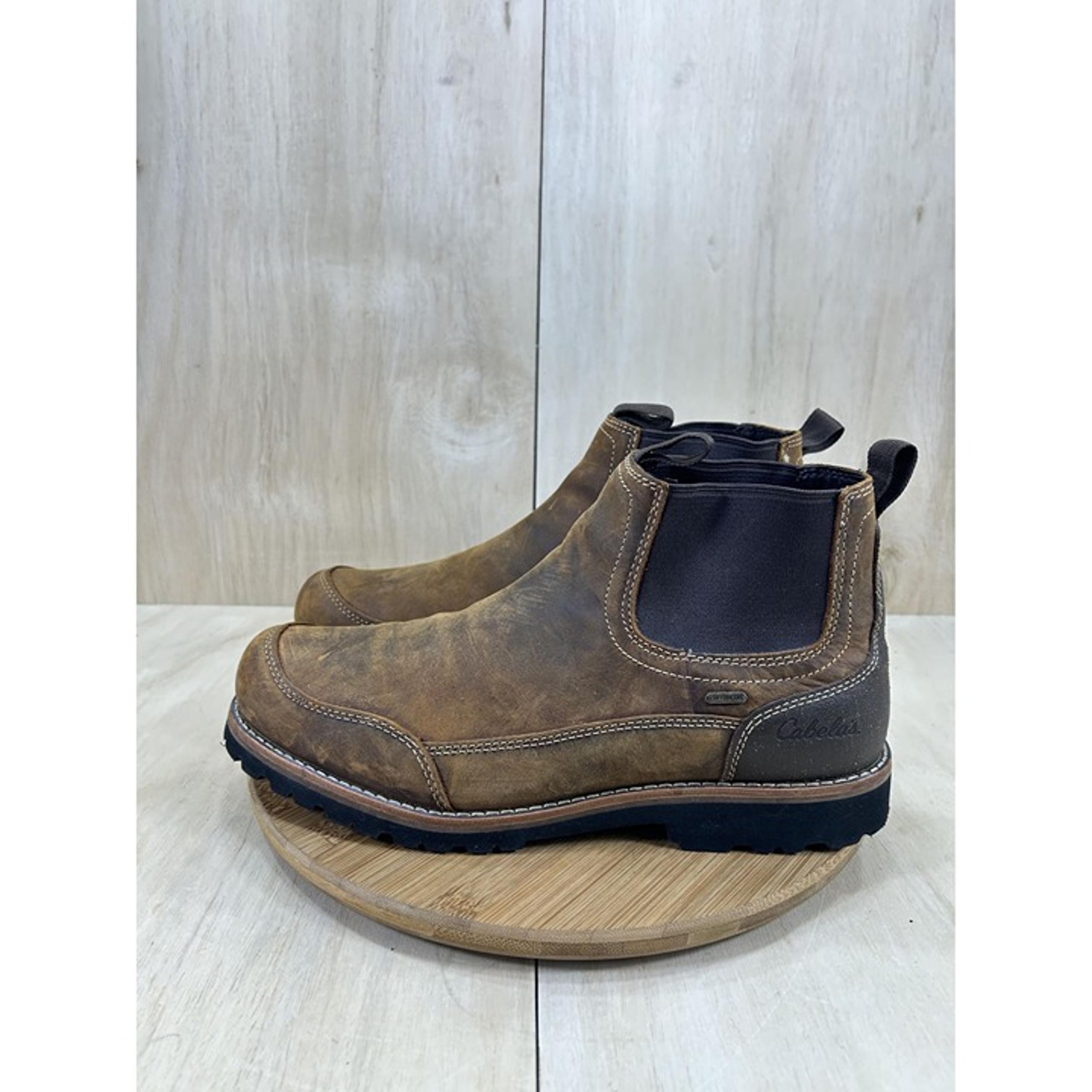 Cabela's Redhead Series 61 Brown Leather Slip On Romeo Boots Mens Size 13 WIDE