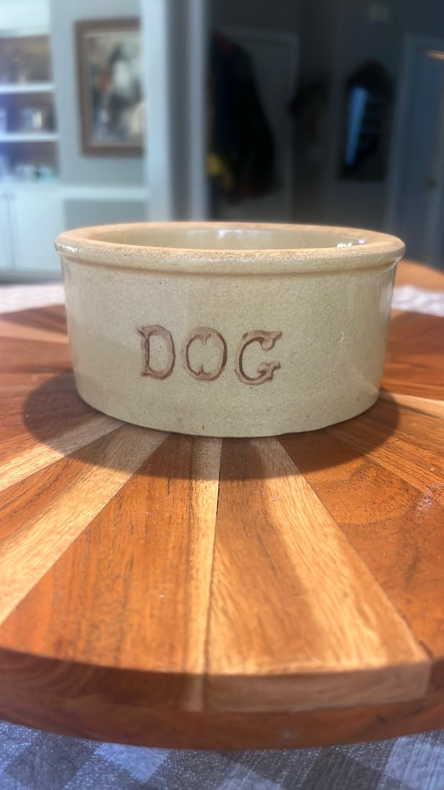 Vintage Dog R. R. P Roseville Stoneware Dob Bowl