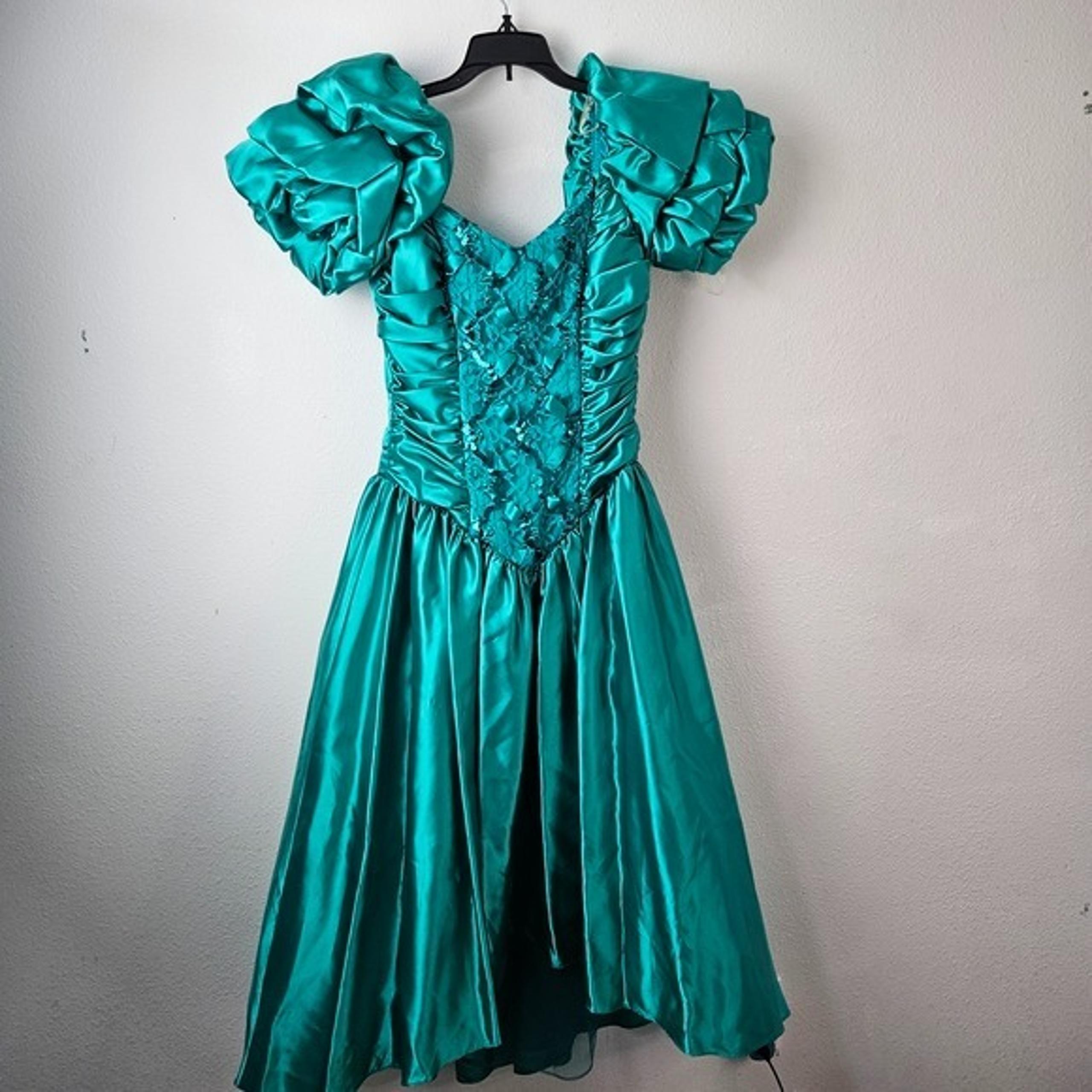 Vintage 80's ROBERTA Tulle Dress Gown Size 7/8