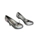 Tory Burch Womens Silver High Heels Leather Pumps Shoes Size 8.5