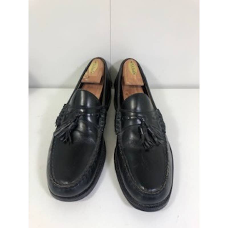Johnston & Murphy Artisocraft Leather Round Toe Tasseled Loafer Black Mens US 11