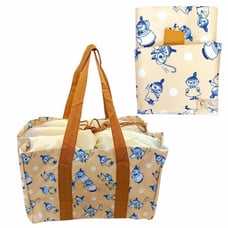 Moomin Moomins Cool Shopping Basket Bag - Little My (Beige w/ Brown Straps)