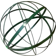 Green Metal Sphere Large Round Orb Indoor Outdoor Home Decor 15.5” across