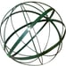 Green Metal Sphere Large Round Orb Indoor Outdoor Home Decor 15.5” across