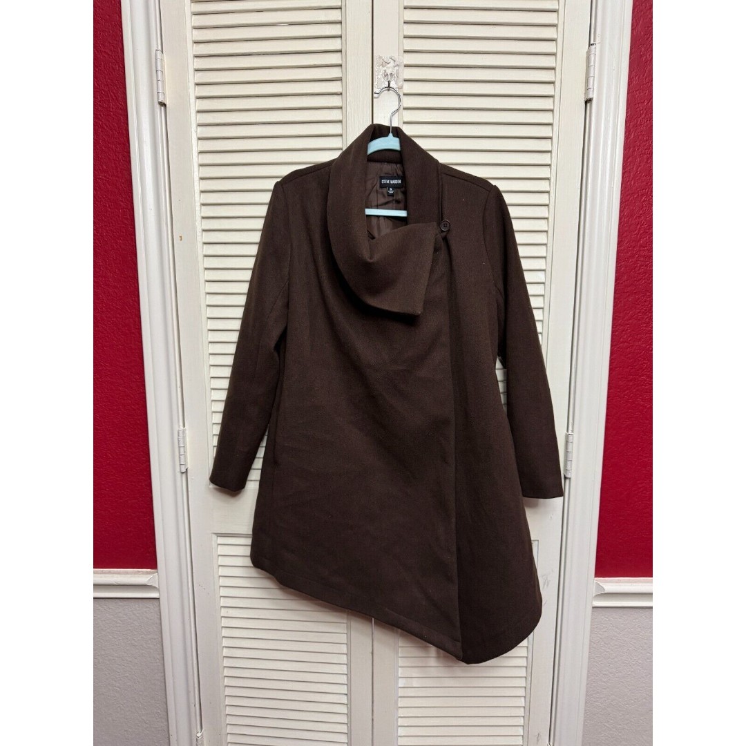 Steve Madden Cape Sleeve Coat Brown Size S