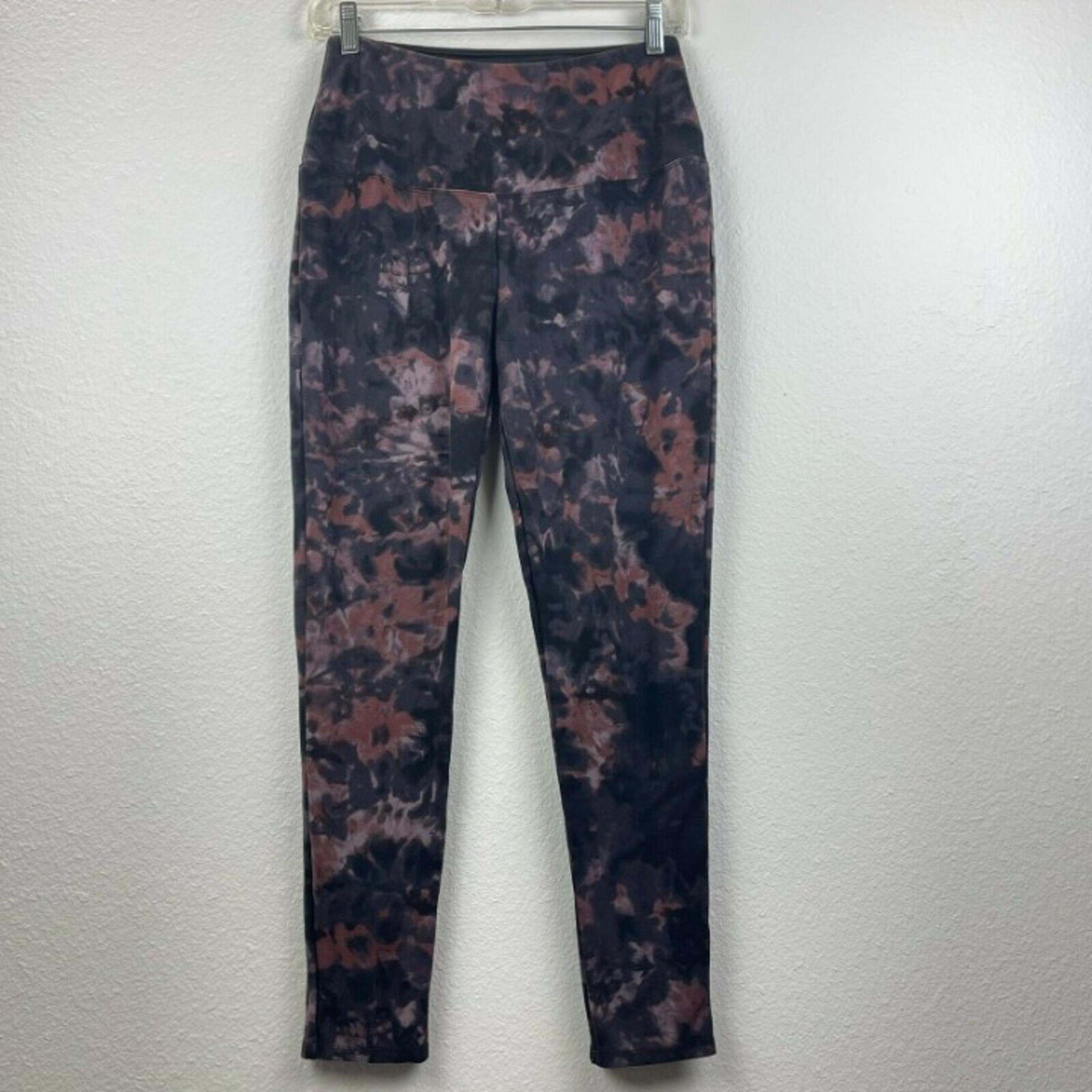 Rachel Zoe Leggings Women's Sz M Capri High Rise Pull on Stretch Purple Red