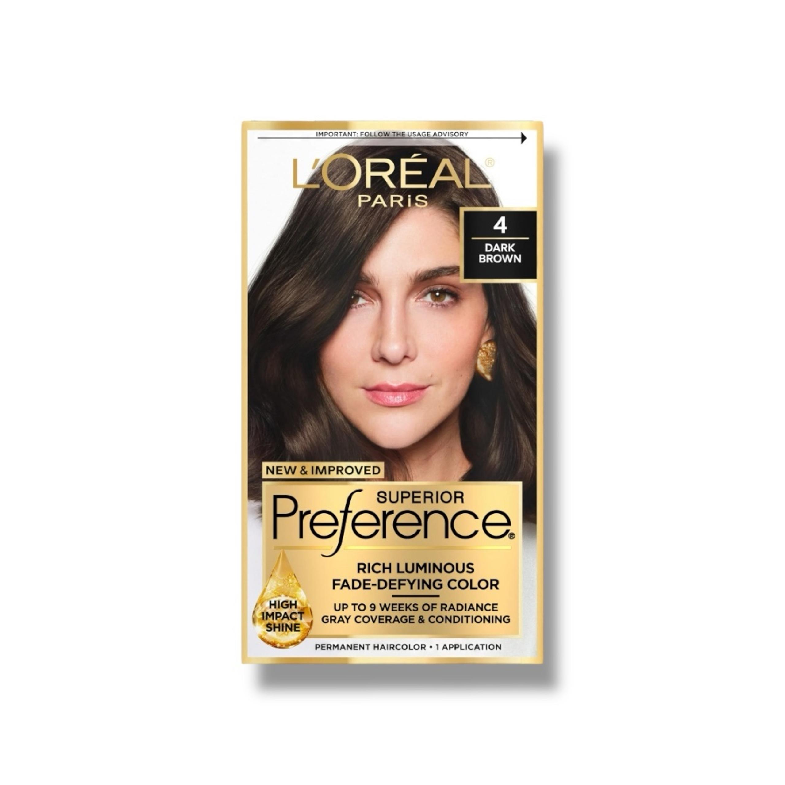 L'Oreal Paris Superior Preference Hair Color Dark Brown 4 NWT