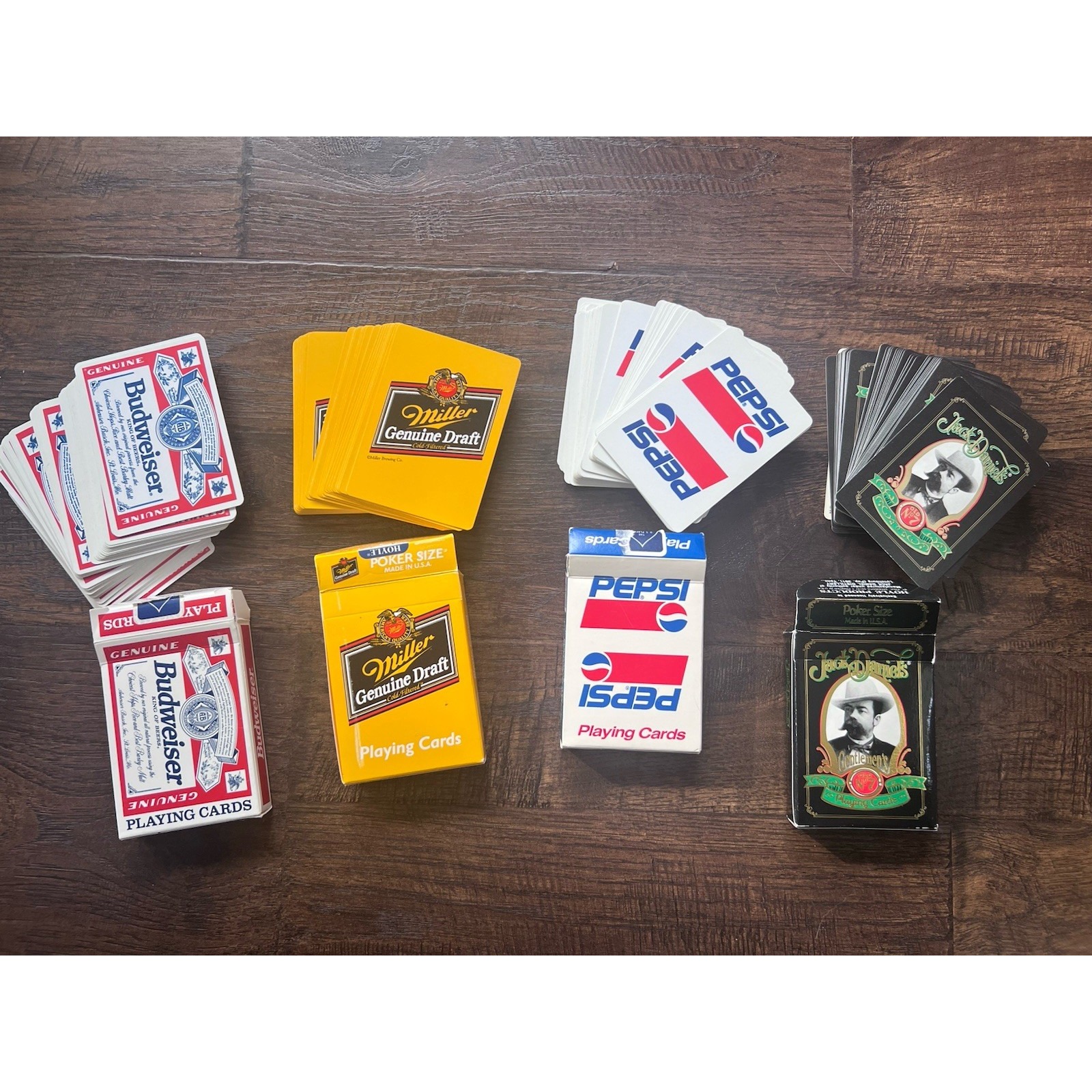 VTG Playing Cards Poker Jack Daniels Old No 7 Gentlemen's Budweiser Pepsi Miller