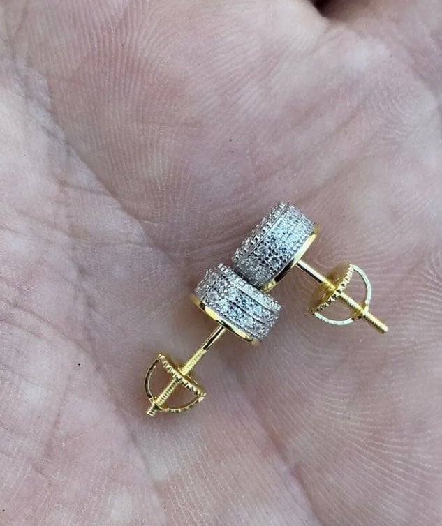 Mens Real 14k Gold Plated 925 Sterling S