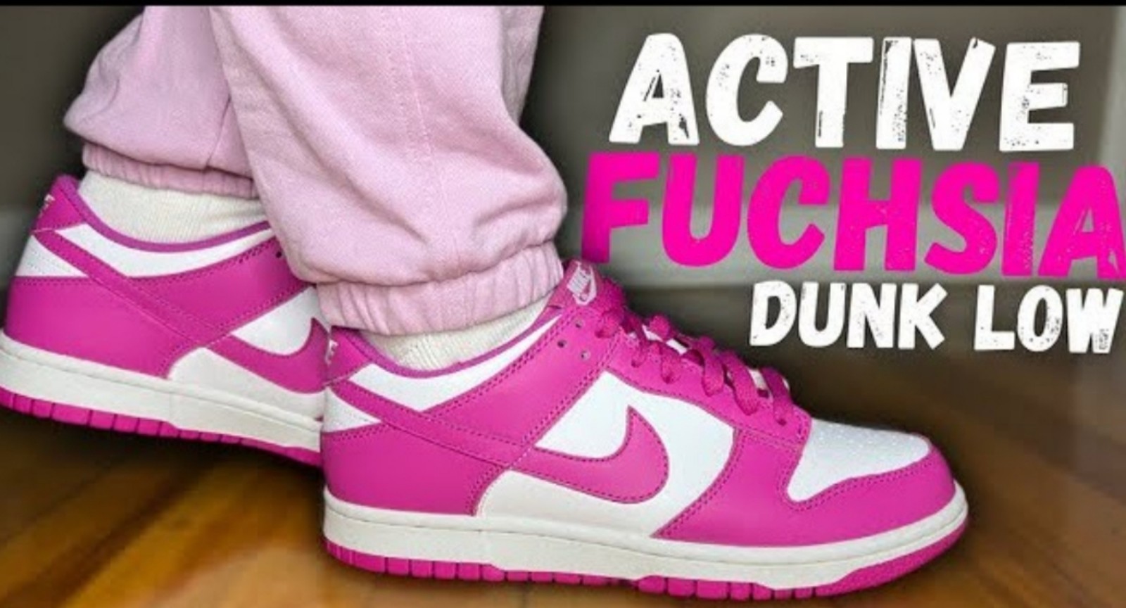 Nike dunk low air white active fuchsia women sneakers brand new in box size 7