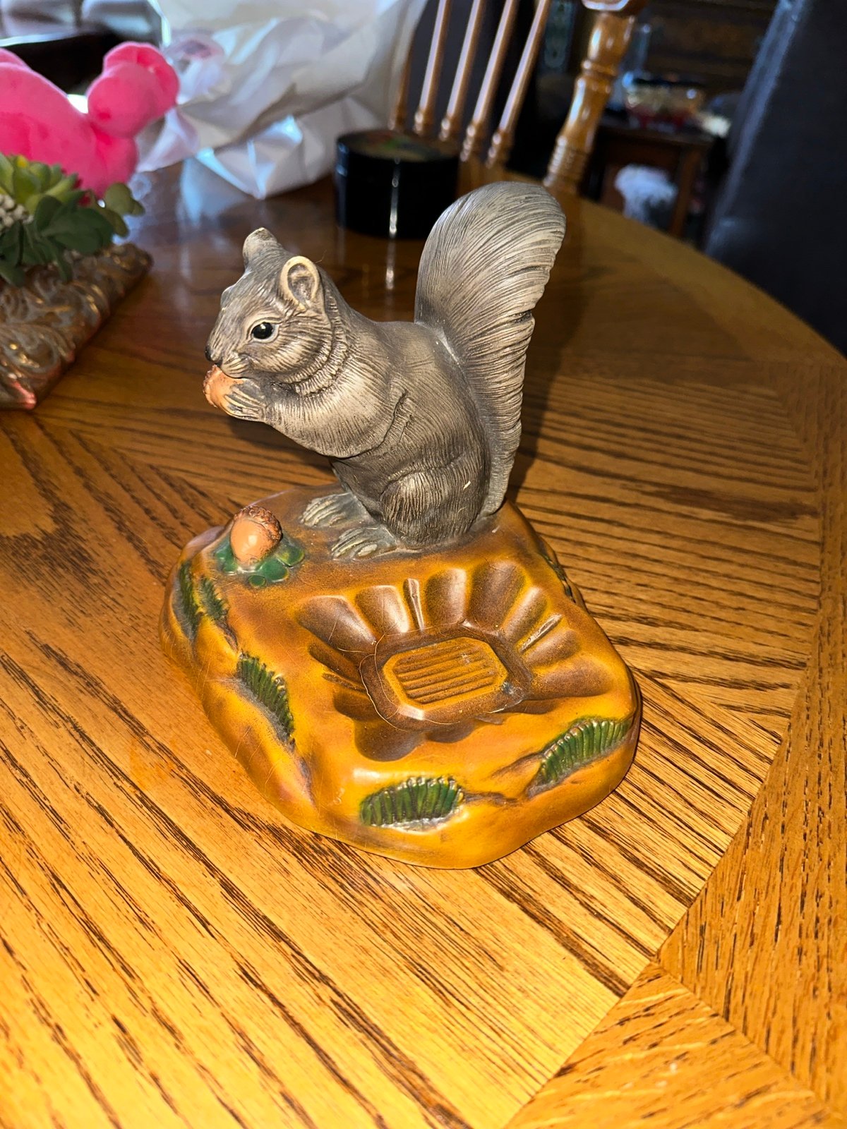 WW2 era Orn-A-craft squirrel figure nut bowl