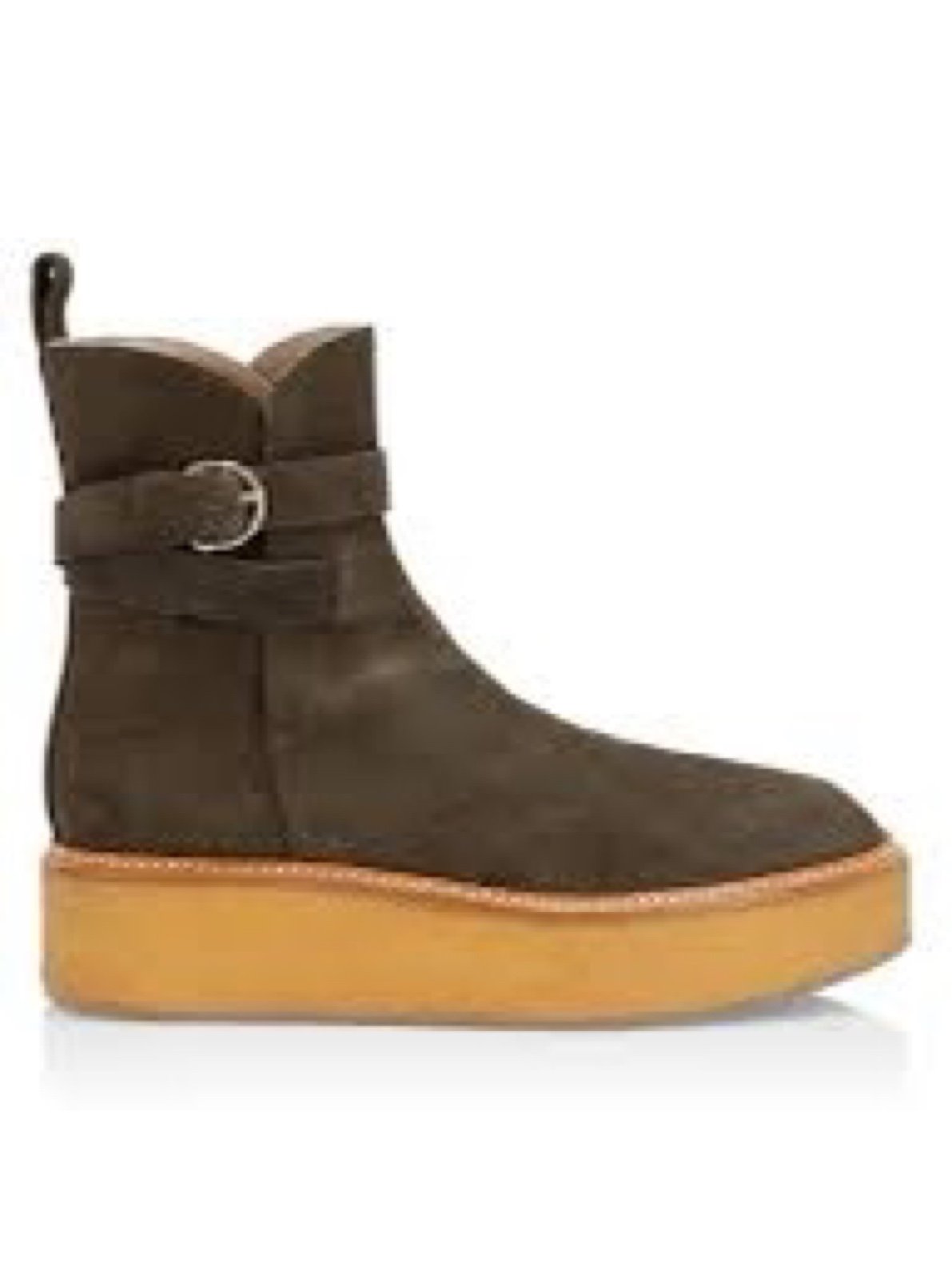 Ulla Johnson Lennox Suede Ankle-Buckle Platform Boots