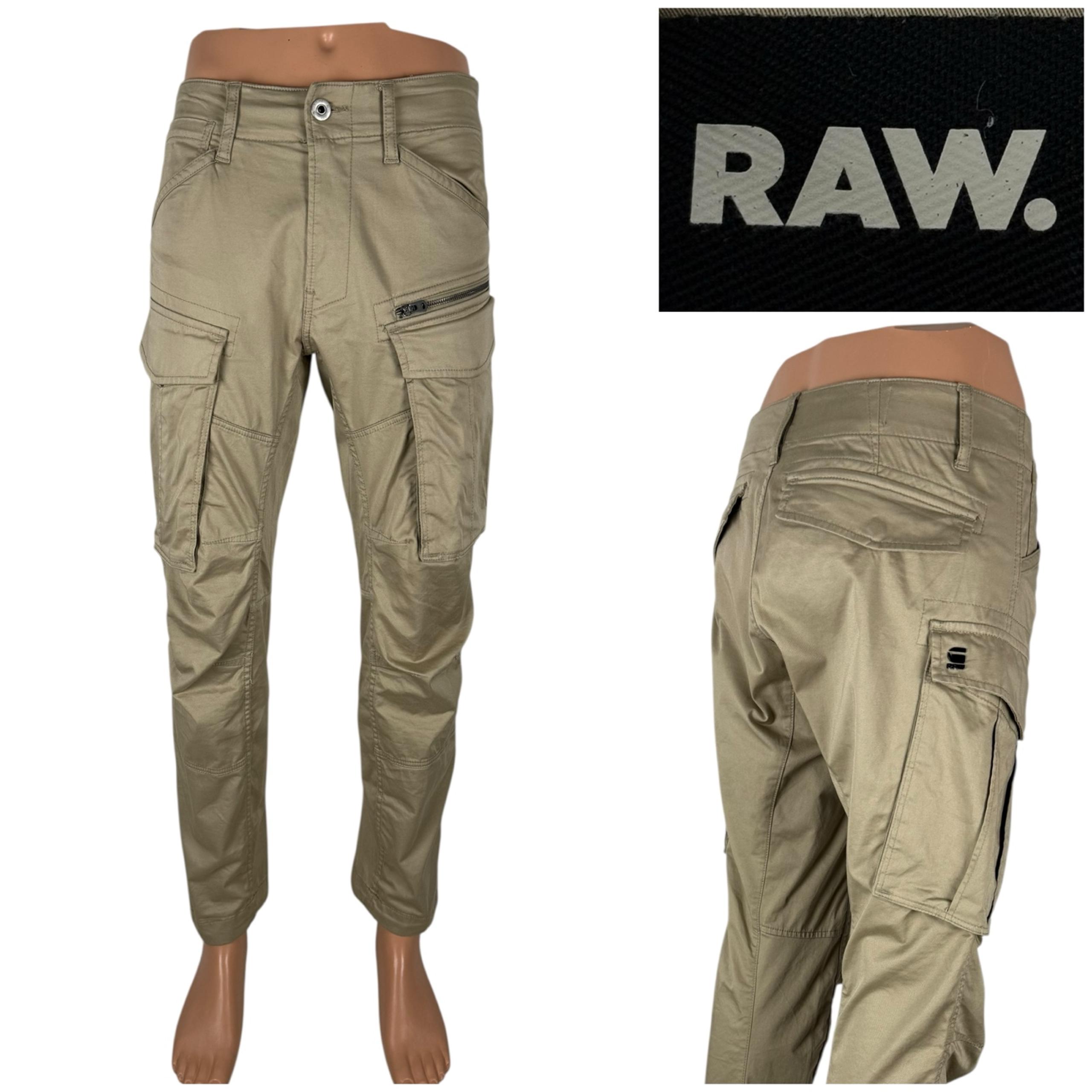 G-Star RAW Mens 32 X 30 Rovic Zip 3D Straight Tapered Pants Khaki Beige Tan