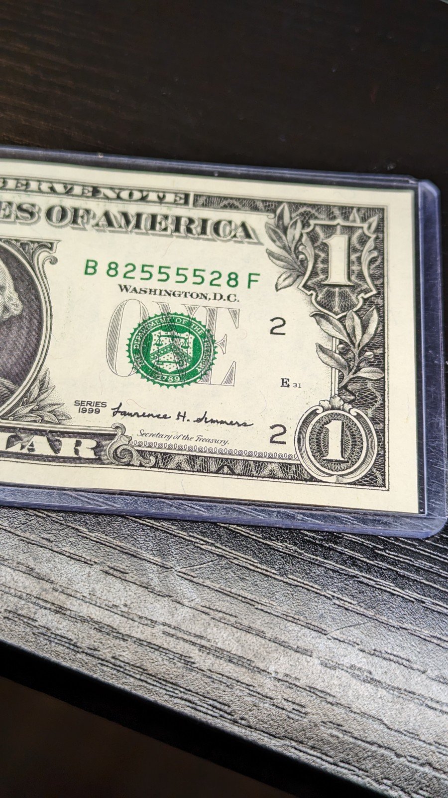 1999 1 dollar bill RADAR