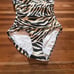 Ralph Lauren Zebra Ring One-Piece Swimsuit brown US 8