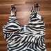 Ralph Lauren Zebra Ring One-Piece Swimsuit brown US 8
