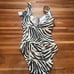 Ralph Lauren Zebra Ring One-Piece Swimsuit brown US 8