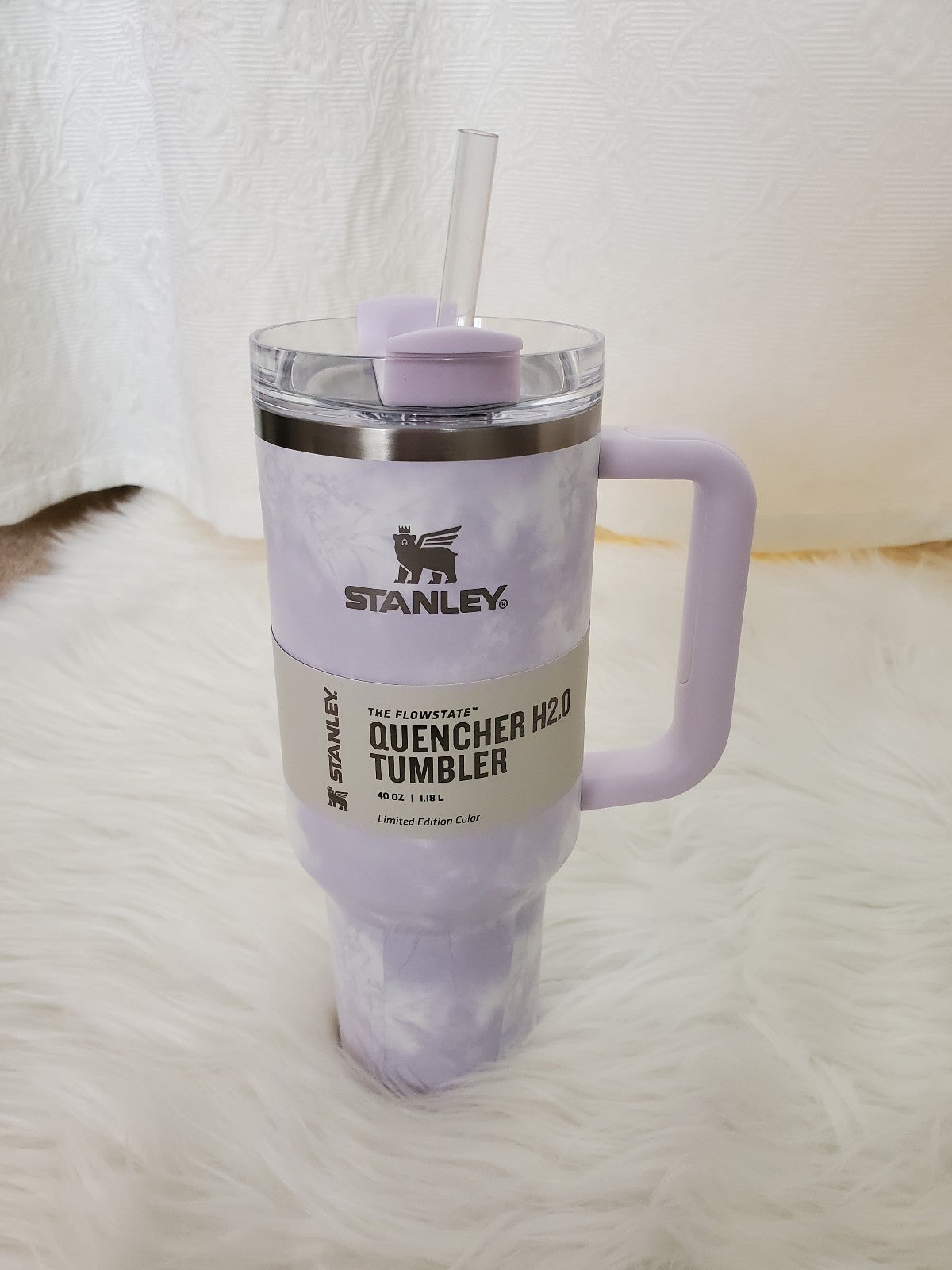 Stanley 40oz tumbler target limited edition wisteria tiedye with silicone boot