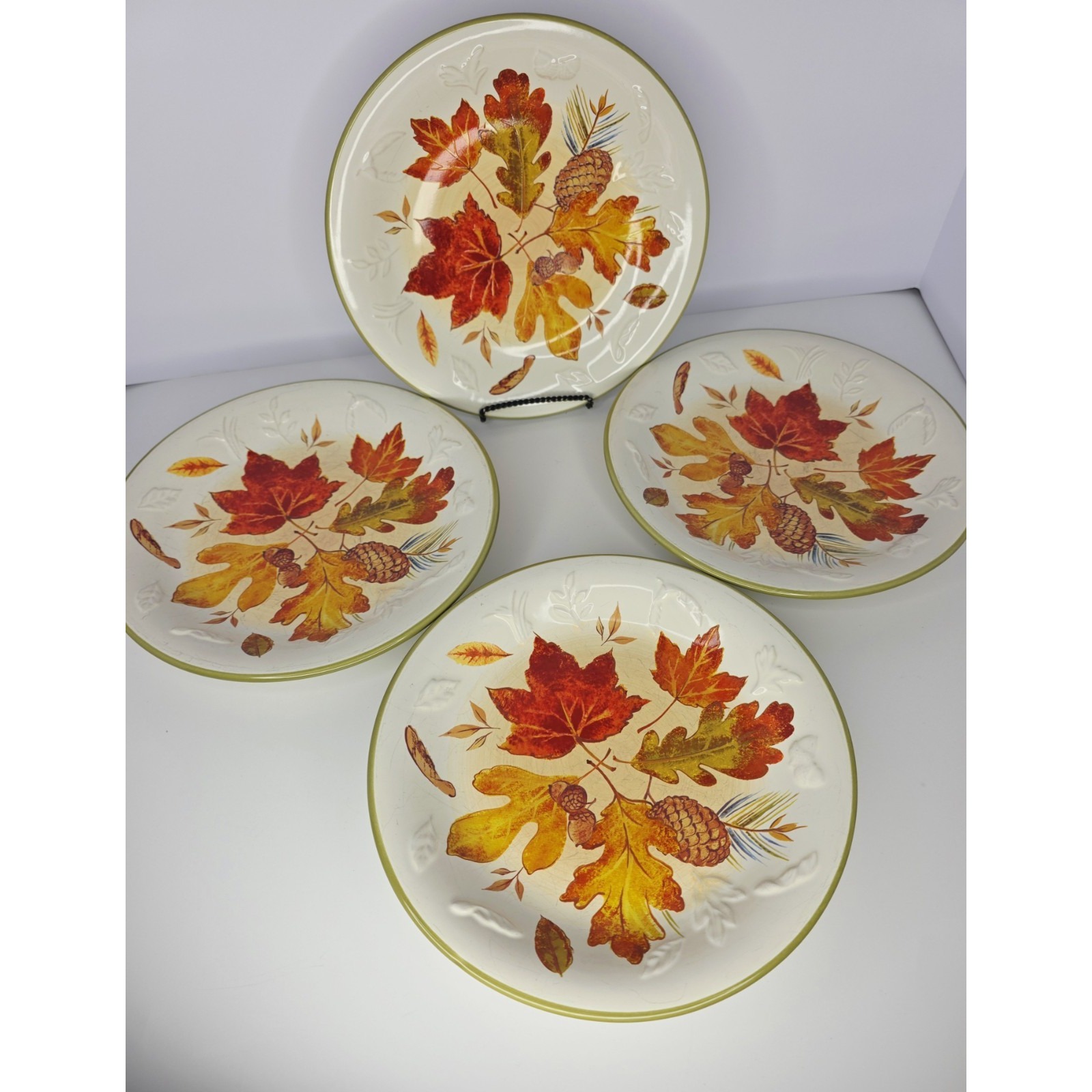 Longaberger Retired 2007 Fall Foliage Luncheon Dessert Salad Plate 8 3/4 Round