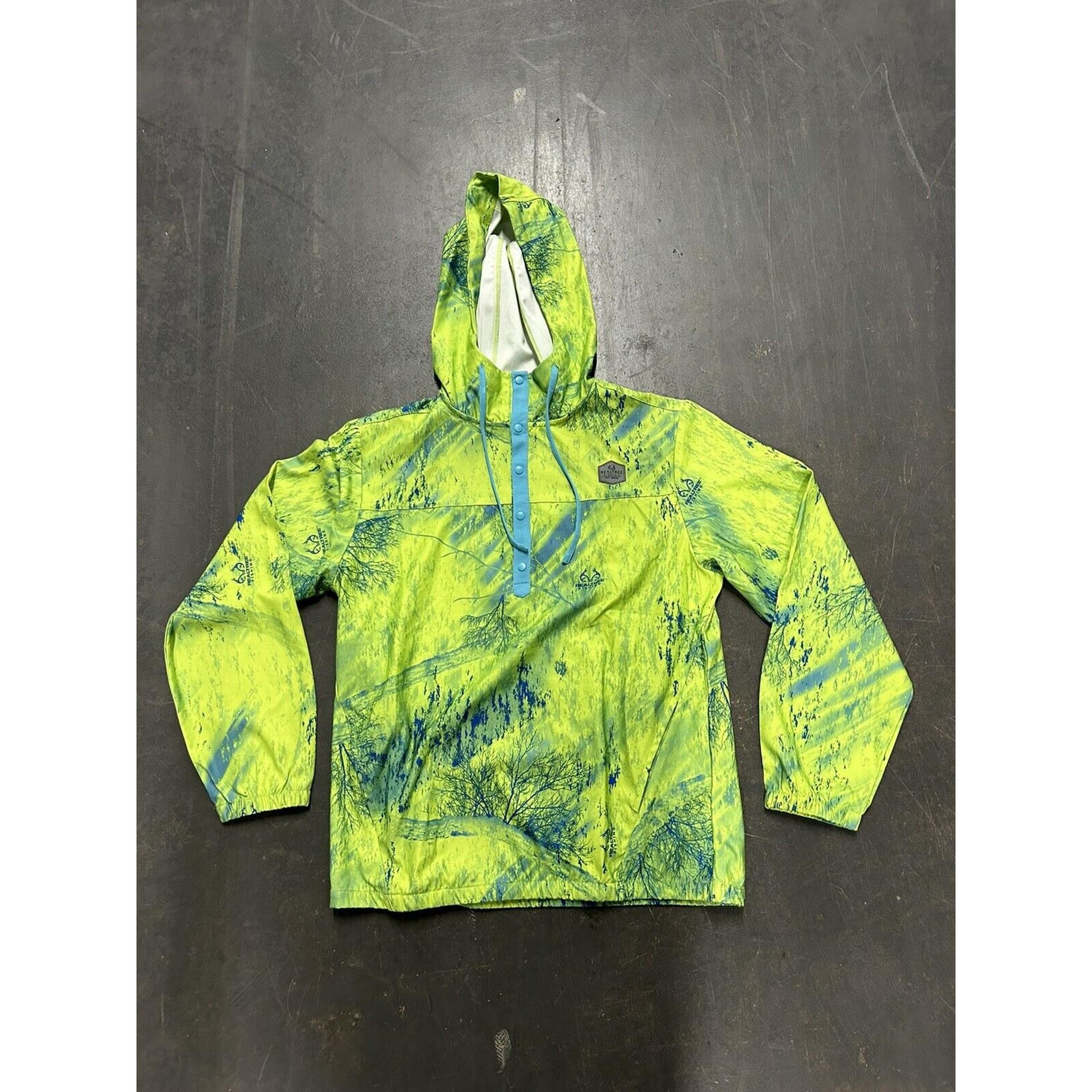 NWT Realtree Fishing  Womens L Long Sleeve Wind Breaker Pull Over Jacket
