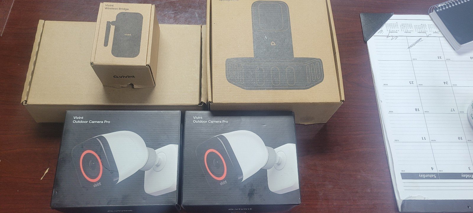 2x NEW! Vivint Outdoor Camera Pro Gen 2 VS-ODC350-WHT FHD 1080p X 2 W/ 2 Bridges