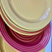 Home Trends Multi Colored Salad Plates 8 Stoneware Lot of 6