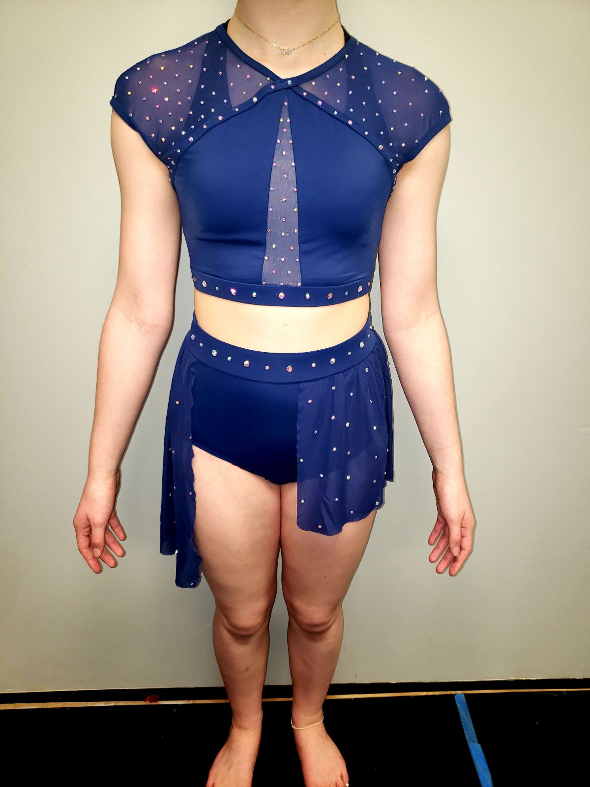 Custom Swarovski crystal dance costume