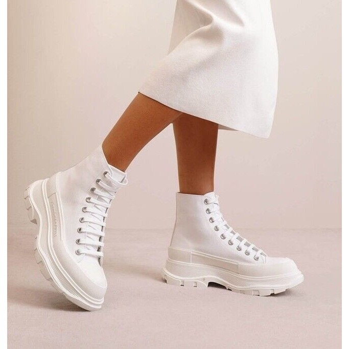 Alexander Mcqueen Sneakers Tread Slick High Top Platform Trainer Boots Wms EU 38