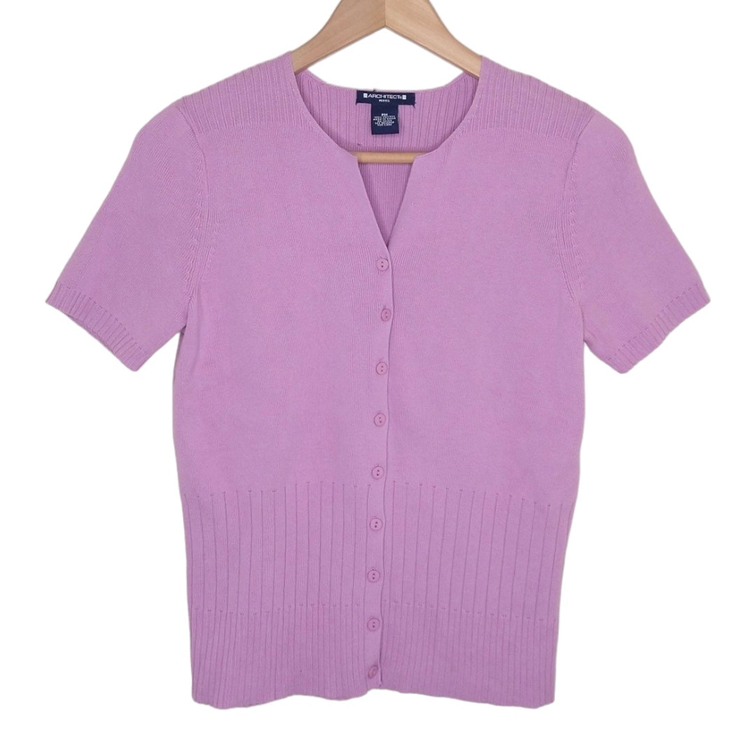 Y2K Pastel Purple Cardigan Sweater size Medium Petite