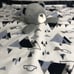 Just Born Bear Security Blanket Large Plush Mountain Tree Lovey Gray Blue 24x24.