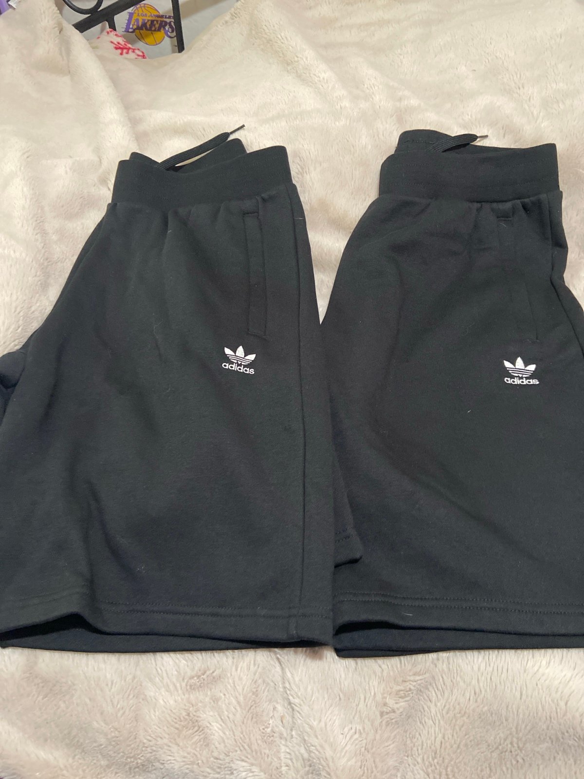 BNWT Adidas Kids' Fleece Trefoil Shorts Bundle of 2