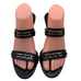 Salvatore Ferragamo Sandals Strappy Gancini Chain Black Leather Sz 11 B