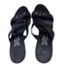 Salvatore Ferragamo Sandals Strappy Gancini Chain Black Leather Sz 11 B