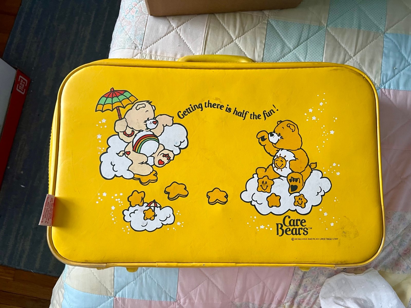 Vintage 1983 kids Care Bears suitcase